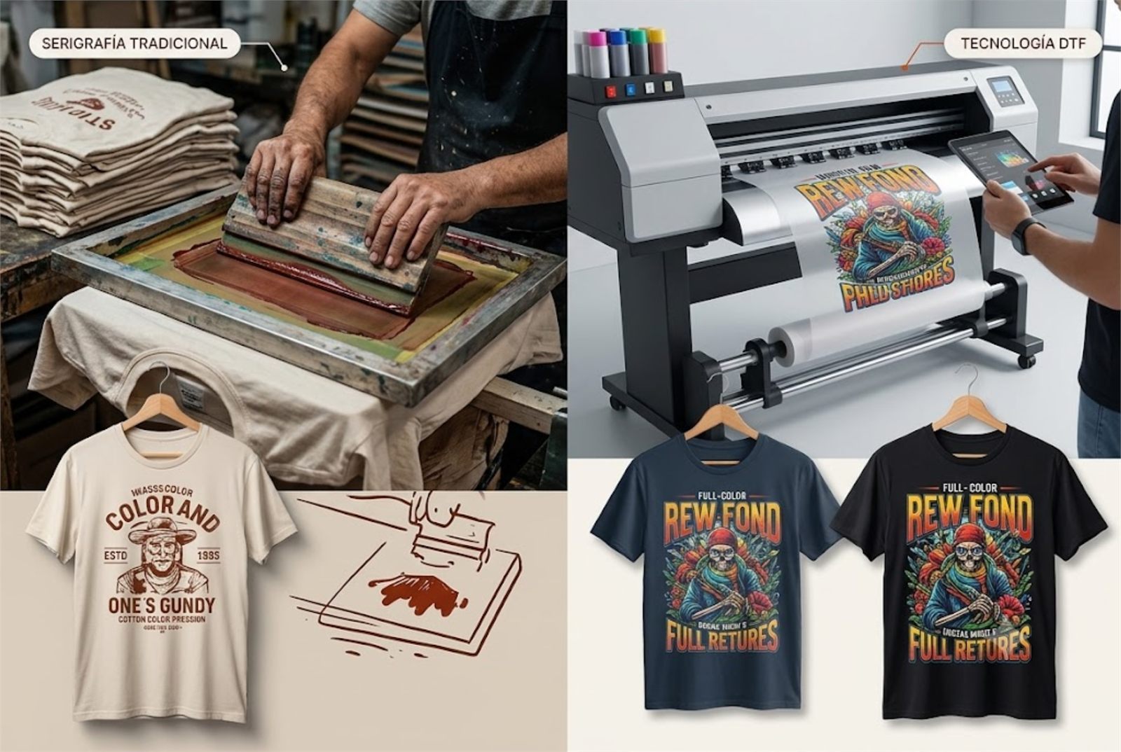 La evolución del marcaje textil: de la serigrafía al DTF