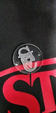 Corte laser en metacrilato logo circular